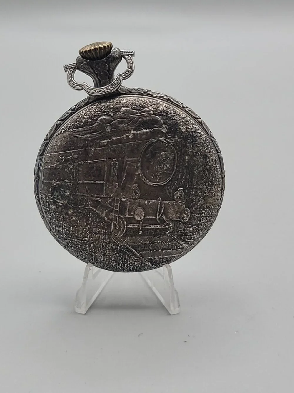 Swiss Railroad Grade Wind Pocket Watch Mon-Corte By EVASO SA 17j Antique